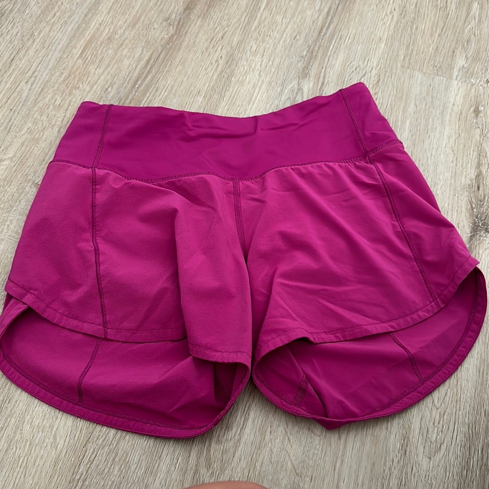 Lulu Lemon “speed Up Mid rise, lined short, 4 inch”